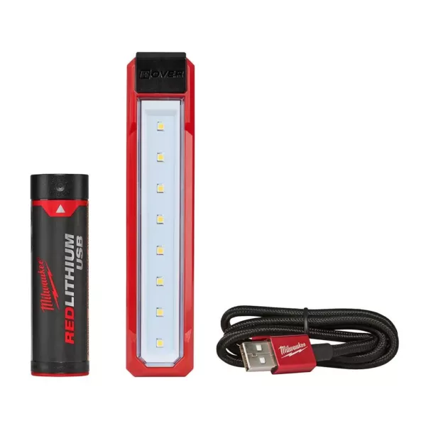 Milwaukee 445 Lumens LED Rover Rechargeable Pocket Flood Light W/ Extra REDLITHIUM USB Battery