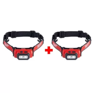 Milwaukee 475 Lumens LED Rechargeable Hard Hat Headlamp (2-Pack)