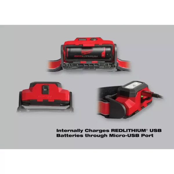 Milwaukee 475 Lumens LED Rechargeable Hard Hat Headlamp (2-Pack)