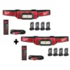 Milwaukee 475 Lumens LED Rechargeable Hard Hat Headlamp (2-Pack)