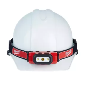 Milwaukee 475 Lumens LED Rechargeable Hard Hat Headlamp and 600 Lumens LED USB Rechargeable Low-Profile Hard Hat Headlamp (2-Pack)