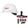 Milwaukee 600 Lumens LED USB Rechargeable Low-Profile Hard Hat Headlamp with BOLT White Type 1 Class C Full Brim Vented Hard Hat