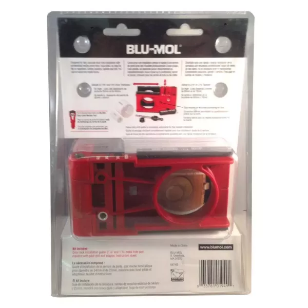 BLU-MOL 1 in. x 2-1/8 in. Professional Bi-Metal Lock Installation Kit