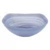 Badash Crystal Sky Blue Alabaster Glass 10 in. Squarish Bowl