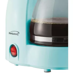 Brentwood 4-Cup Blue Coffee Maker