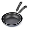 Cook N Home 2-Piece Aluminum Nonstick Saute Pan Set in Blue