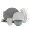 Elama Tahitian Grand 16-Piece Casual Blue Stoneware Dinnerware Set (Service for 4)