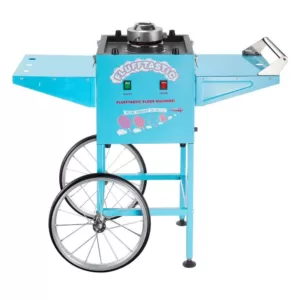 Great Northern Flufftastic Commercial Blue Cotton Candy Machine with Cart