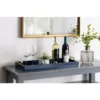 Kate and Laurel Lipton 10 in. x 24 in. Navy Blue Decorative Tray