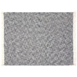 LR Resources Blue Chambray Woven Throw