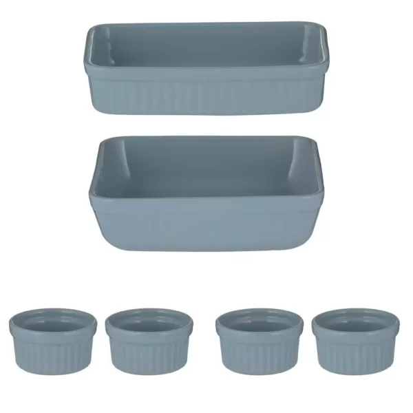 Mason Cash Classic 6-Piece Blue Bakeware Set