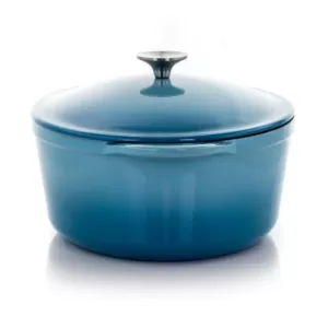 MegaChef MegaChef 7 Qt. Oval Enameled Cast Iron Casserole in Blue