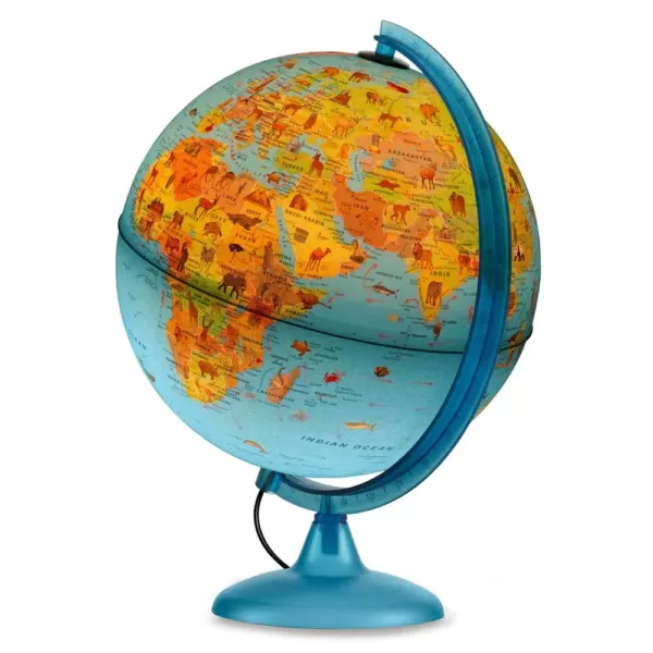 Waypoint Geographic Safari Explorer Blue Animals Globe