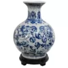 Oriental Furniture Oriental Furniture 12 in. Porcelain Decorative Vase in Blue