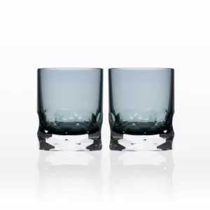 Rolf Glass Vienna 7 oz. Smoke Blue Old-Fashioned (Set of 2)