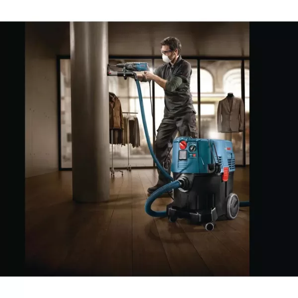 Bosch 9 Gallon Corded Wet/Dry Dust Extractor Vacuum with Auto Filter Clean and HEPA Filter