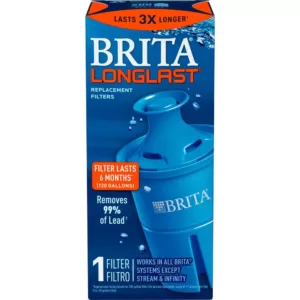 Brita Longlast Water Filter Replacement Cartridge for Water Pitcher and Dispensers, BPA Free, Reduces Lead