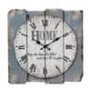 Stonebriar Collection Worn Blue Roman Numeral Wall Clock