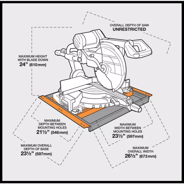 BORA Steel Portacube STR Miter Saw Workstation