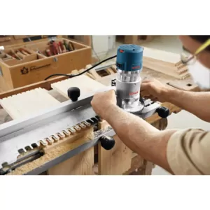 Bosch 12 Amp 2-1/4 in. Corded Peak Variable Speed Plunge and Fixed Base Router Kit with Hard Case