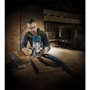 Bosch 15 Amp 3-1/2 in. 2.3 HP Corded Electric Variable Speed Fixed Base Router Kit with Trigger Control