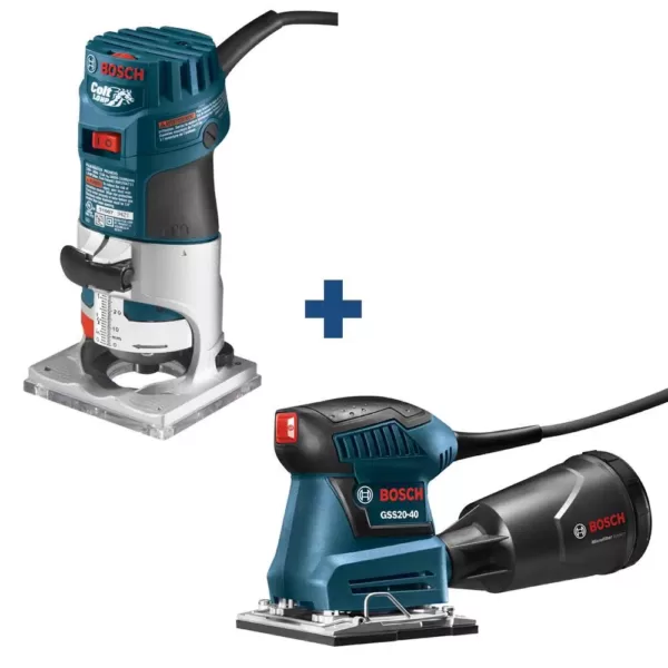 Bosch 5.6 Amp Corded Variable Speed Top-Handle Jig Saw Kit with Assorted Blades and Bonus 2.5 Amp 5 in. Corded Palm Sander