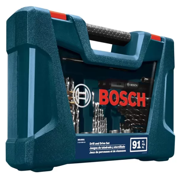 Bosch High Speed Steel Drilling and Driving Mixed Bit Set (91-Piece)