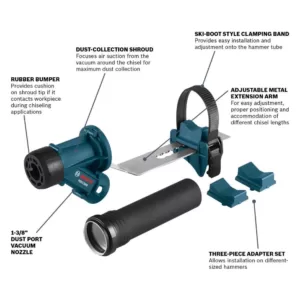 Bosch SDS-Max and Spline Chiseling Dust Collection Attachment for Concrete/Masonry Rotary Hammers