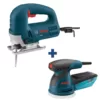 Bosch 6 Amp Corded Variable Speed Top-Handle Jig Saw Kit with Assorted Blades and Bonus 2.5 Amp 5 in. Corded Palm Sander