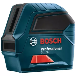 Bosch 50 ft. Self Leveling Cross Line Laser Level with Plumb Points and Bonus Compact Tripod with Extendable Height