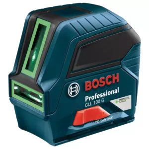 Bosch 100 ft. Self Leveling Green Beam Cross Line Laser with Bonus Compact Tripod with Extendable Height