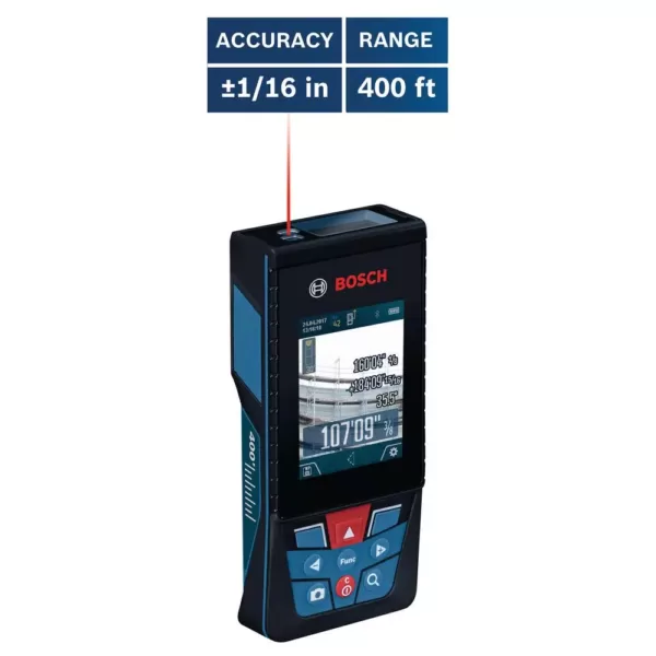 Bosch BLAZE 400 ft. Outdoor Laser Measure with Bluetooth and Camera Viewfinder