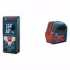 Bosch 165 ft. Laser Distance Measurer with Bluetooth and Full Color Display with Bonus 50 ft. Cross Line Laser Level