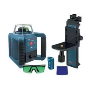 Bosch 1000 ft. Self Leveling Rotary Laser Level Kit with Extra Bright Green Beam (5 Piece)