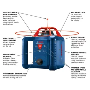 Bosch Factory Reconditioned 800 ft. Self Leveling Rotary Laser Level Kit with Carrying Case