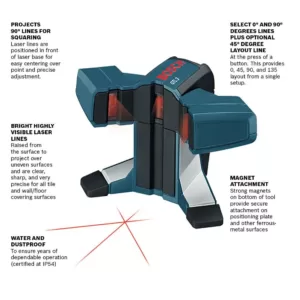 Bosch Tile and Square Layout Laser Level (3 Piece)