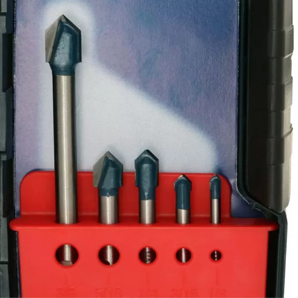 Bosch Carbide-Tipped Glass and Tile Drill Bit Set (8-Piece)