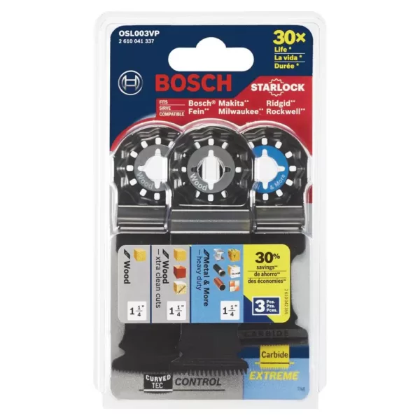 Bosch Starlock Oscillating Multi-Tool Accessory Blade Set (3-Piece)