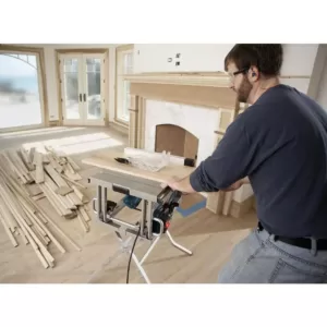 Bosch 15 Amp 10 in. Corded Portable Worksite Bench Table Saw with Smart Guard System and 24-Tooth Carbide Saw Blade