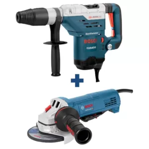 Bosch 13 Amp 1-5/8 in. Corded SDS-Max Concrete/Masonry Rotary Hammer Drill with Bonus 10 Amp Corded 4-1/2 in. Angle Grinder