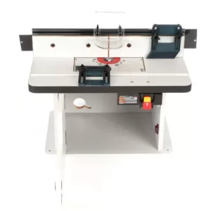 Bosch 25-1/2 in. x 15-7/8 in. Benchtop Laminated MDF Top Cabinet Style Router Table with 2 Dust Collection Ports