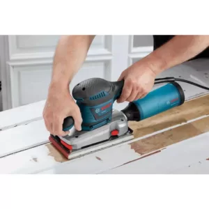 Bosch 3.4 Amp 1/2 in. Corded Electric Finishing Orbital Sander Kit with Vibration Control for 4.5 in. x 9 in. Sheets