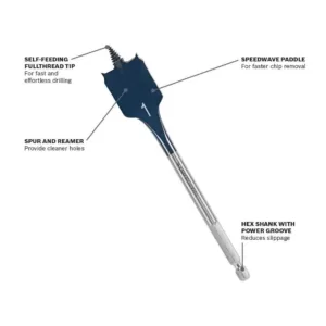 Bosch Daredevil 5/16 in. x  6 in. Spade Bit