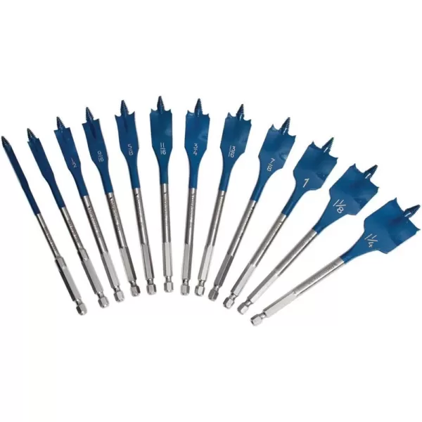 Bosch Daredevil High Carbon Steel Standard Spade Bit Set (12-Piece)