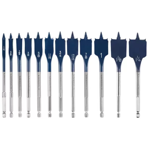 Bosch Daredevil High Carbon Steel Standard Spade Bit Set (12-Piece)