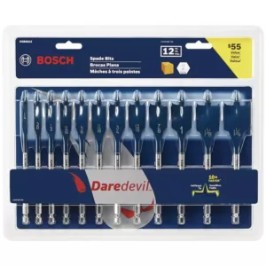 Bosch Daredevil High Carbon Steel Standard Spade Bit Set (12-Piece)