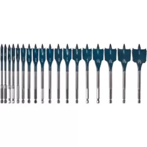 Bosch Daredevil High Speed Steel Spade Bit Set with Pouch (18-Piece)