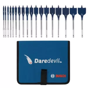 Bosch Daredevil High Speed Steel Spade Bit Set with Pouch (18-Piece)