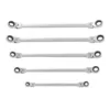 STEELMAN PRO Metric Flexible Double Box-End Universal Spline Ratcheting Wrench Set (5-Piece)