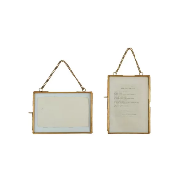 3R Studios Gold Brass Picture Frames (Set of 2)